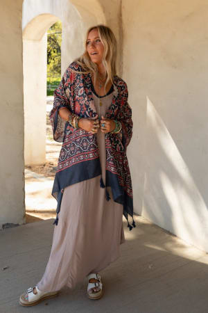 Moroccan Beauty Tassel Kimono: undefined