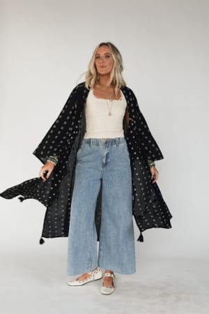 Selene Tassel Kimono: undefined