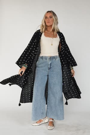 Selene Tassel Kimono: undefined