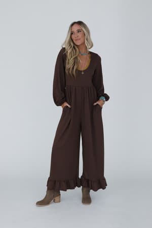The Nest Best Intentions Long Sleeve Jumpsuit: undefined