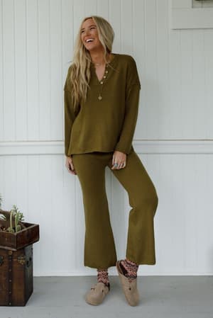 sierra-slumber-waffle-knit-set-olive/Olive