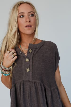 sweet-nothings-baby-doll-dress-charcoal/Charcoal