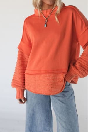 Moonrise Layered Sweater Top: undefined