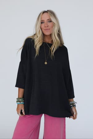 sunday-stroll-oversized-tee-black/Black
