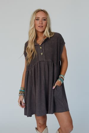 sweet-nothings-baby-doll-dress-charcoal/Charcoal