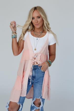 Field Day Tie Front Vest: undefined