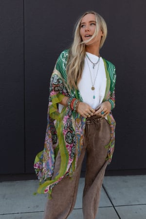 tabitha-floral-kimono-green/Green