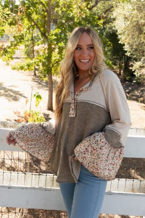 Blooms Of Love Contrast Top: undefined