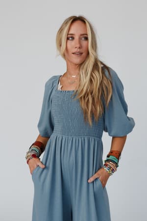 nick-of-time-smocked-jumpsuit-gunmetal/Gunmetal