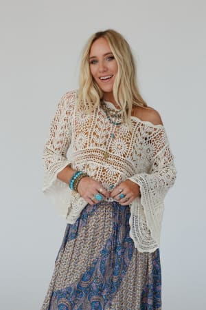 Airy Belle Crochet Top: undefined