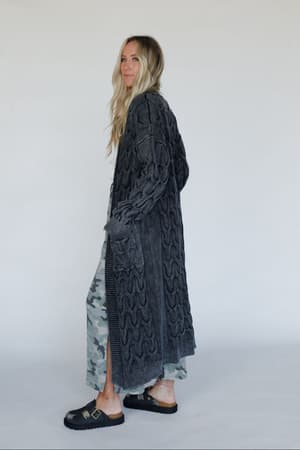 chill-nights-cable-knit-cardigan-charcoal/Gray