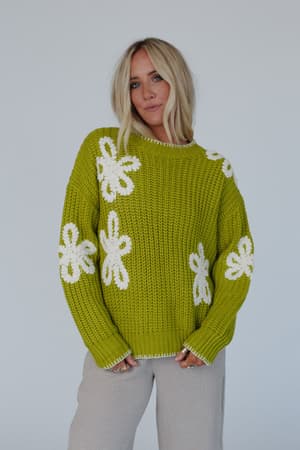 daisy-belle-sweater-green/Green