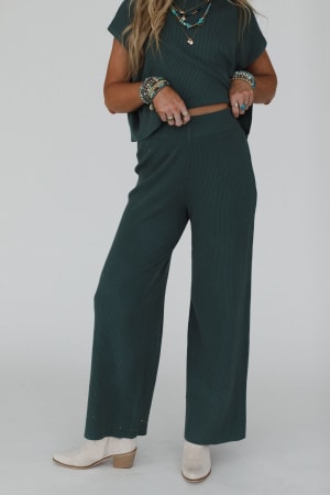Fall For Me Ribbed Pants: undefined