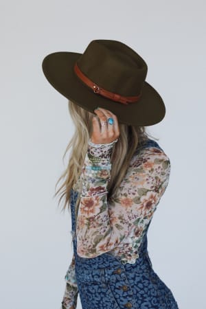 On A Journey Wide Brim Hat: undefined