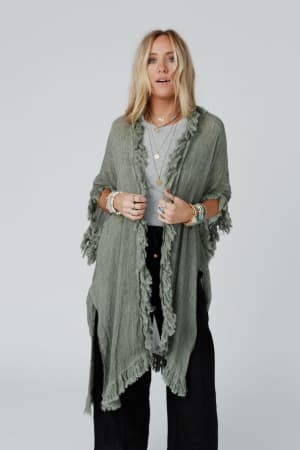 on-the-edge-fringe-kimono-olive/Olive