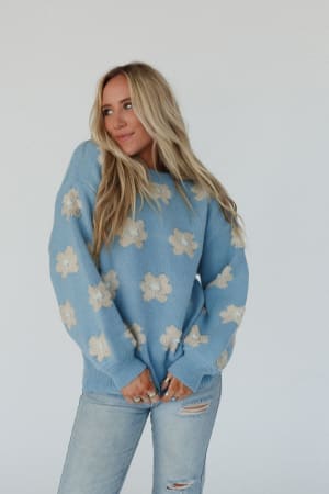 rainy-bloom-sweater-blue/Blue