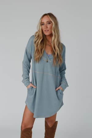 meadow-long-sleeve-tunic-dress-electric-blue/Electric Blue