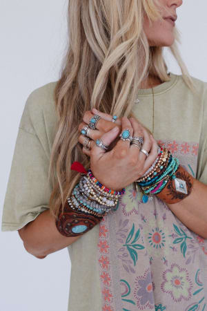 New Dawn Stretch Band Ring Set: undefined