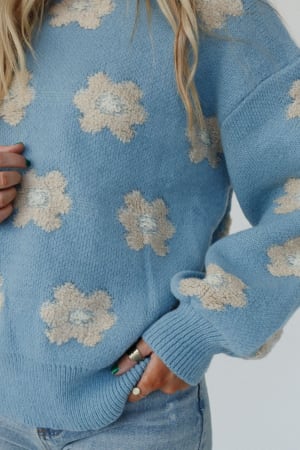 rainy-bloom-sweater-blue/Blue