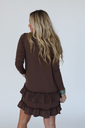 constance-ruffle-hem-long-sleeve-dress-khaki/Khaki
