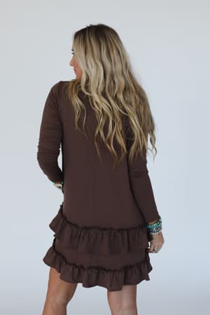 constance-ruffle-hem-long-sleeve-dress-khaki/Khaki