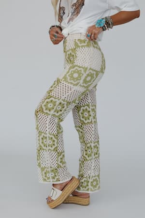 Tierra Sol Crochet Pants: undefined