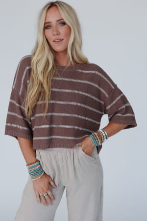 Coastal Stripe Top: undefined