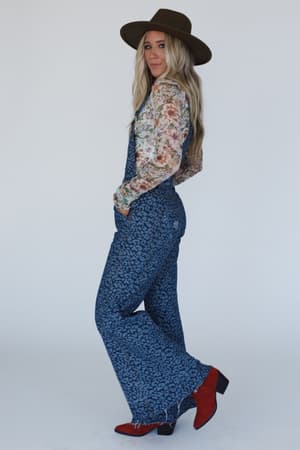 milly-distressed-hem-wide-leg-overall-blue-multi/Blue Multi