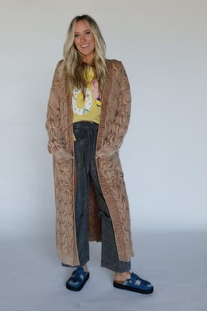 chill-nights-cable-knit-cardigan-brown/Brown