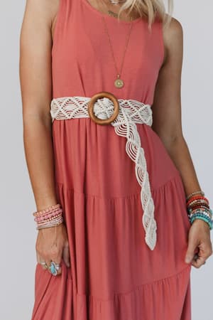 To The Beach Woven Belt: undefined