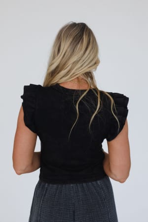sweet-escape-top-black/Black