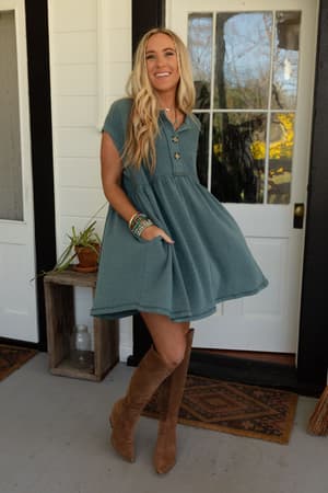 sweet-nothings-baby-doll-dress-teal/Teal