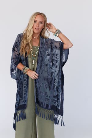 Crushin' On You Velvet Kimono: undefined
