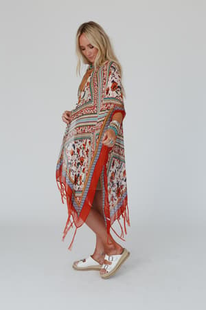 riviera-border-print-kimono-rust/Rust