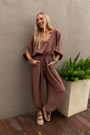 The Nest New Love Relaxed Drawstring Jumpsuit: undefined