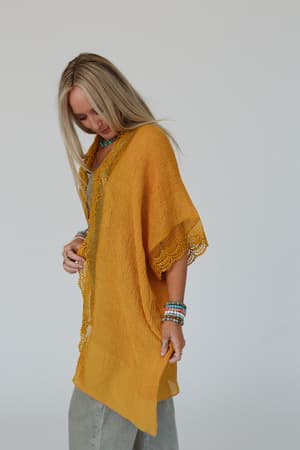 marie-lace-trim-kimono-mustard/Mustard