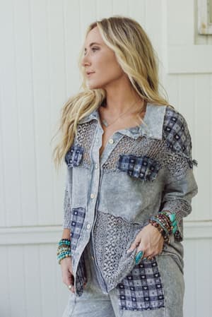 Lost In Love Button Down Top: undefined