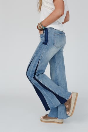 Retro Revival Wide Flare Jeans: undefined
