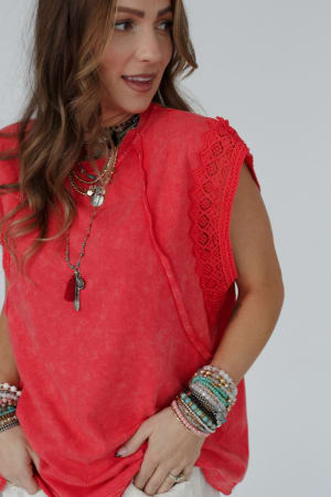 clean-cut-short-sleeve-top-red/Red