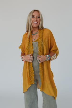 marie-lace-trim-kimono-mustard/Mustard