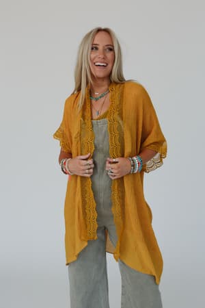 marie-lace-trim-kimono-mustard/Mustard