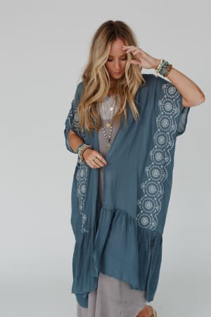 coronado-embroidered-longline-kimono-blue-gray/Blue Gray