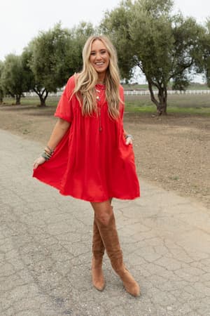 Keep In Touch Tunic Dress: undefined