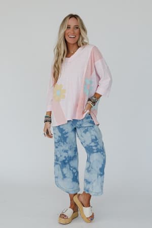 chasing-bliss-flower-patch-top-pink/Pink