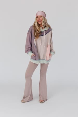 Peace Out Boho Hoodie in Blue from Three Bird Nest