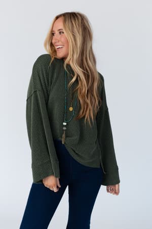 The Nest Love It Round Neckline Textured Top: undefined