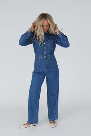 little-extra-denim-jumpsuit-medium-denim/Blue