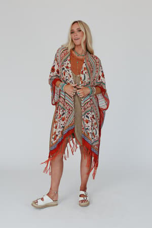 riviera-border-print-kimono-rust/Rust