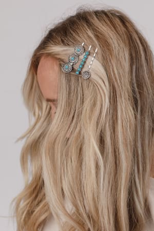 Rodeo Rose Concho Hair Pin Set: undefined