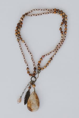 Mountain Meadow Necklace in Taupe Multi from 3BN